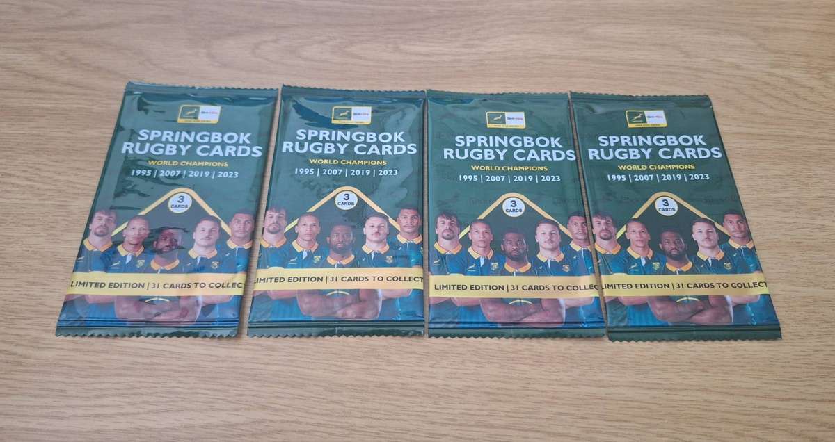 4x 2025 Pick N Pay Collectaboks Springbok Trading Card Packs (Sealed)