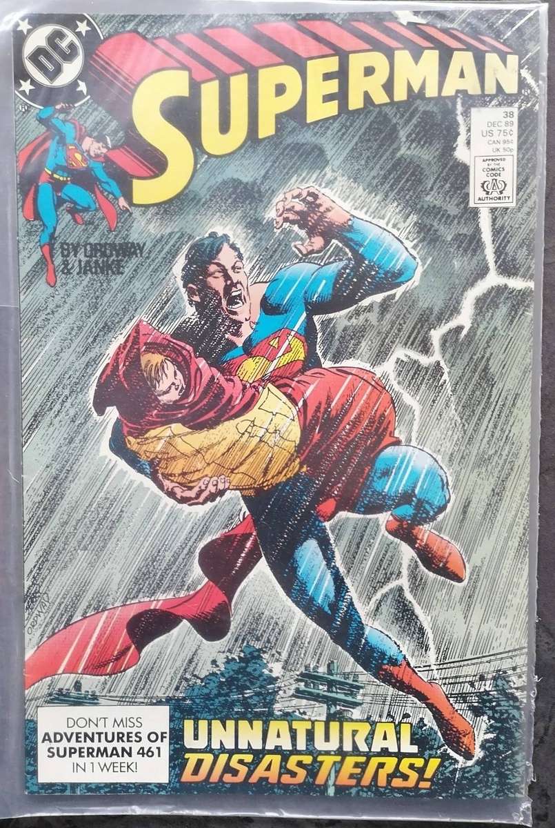 Vintage Superman Comic - Unnatural Disasters - Dec. 1989
