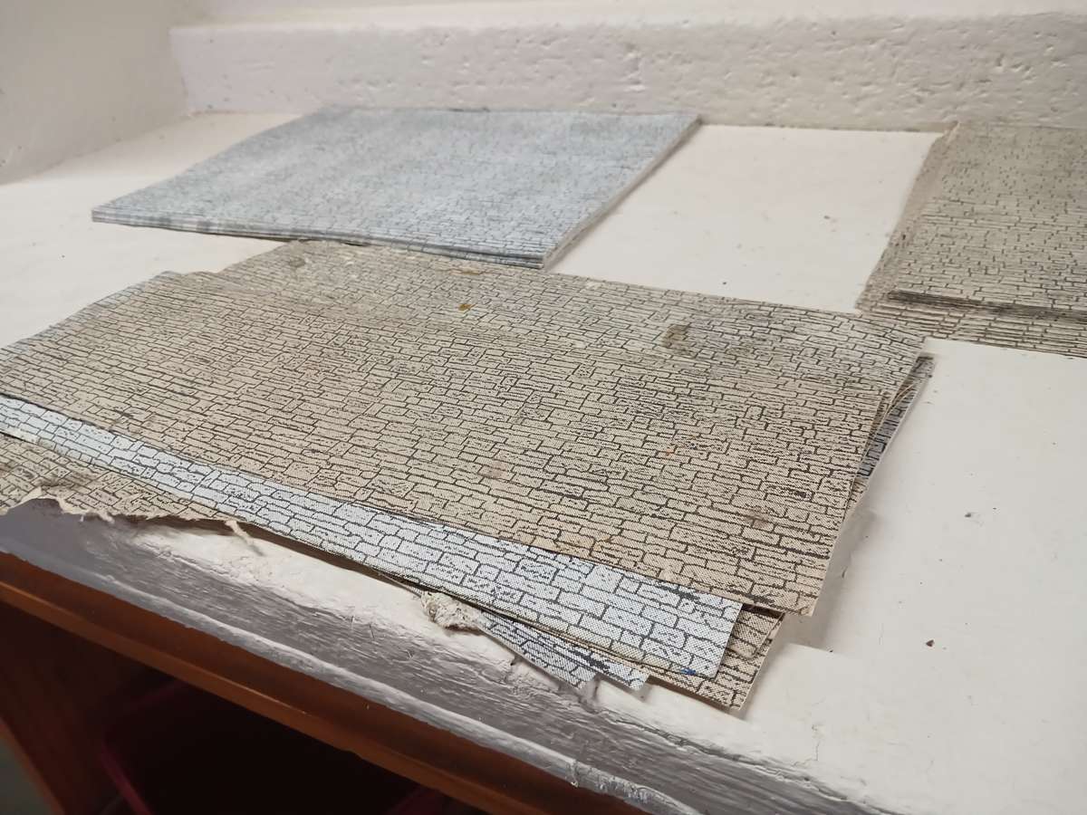 HO / OO SCALE - CARBOARD A4 SIZE STONEFINISH - X30 SHEETS