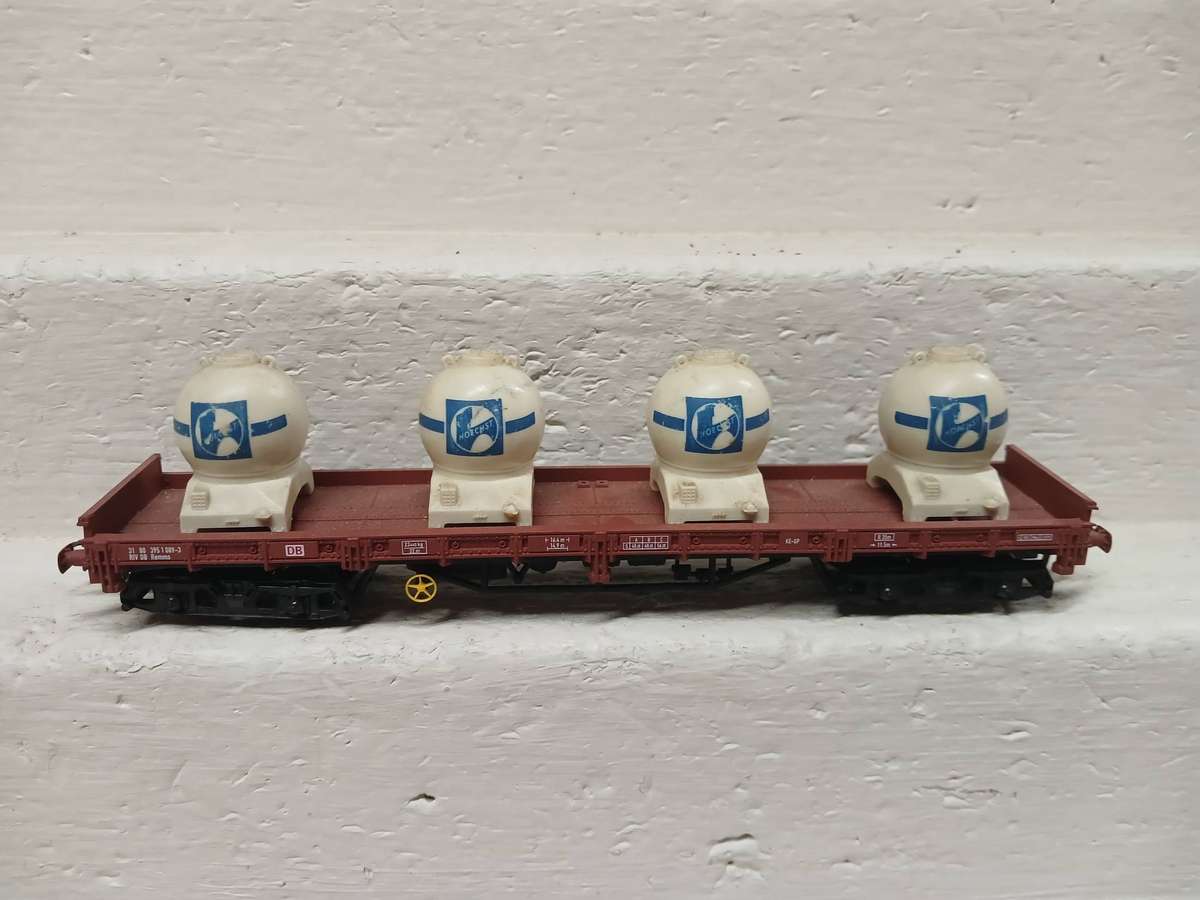 HO SCALE - ELECTROTREN - FLAT CAR WAGON WITH LOAD