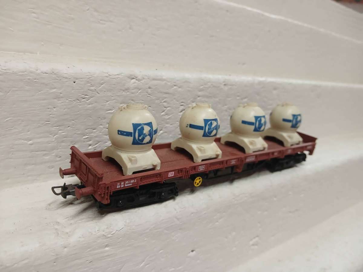 HO SCALE - ELECTROTREN - FLAT CAR WAGON WITH LOAD