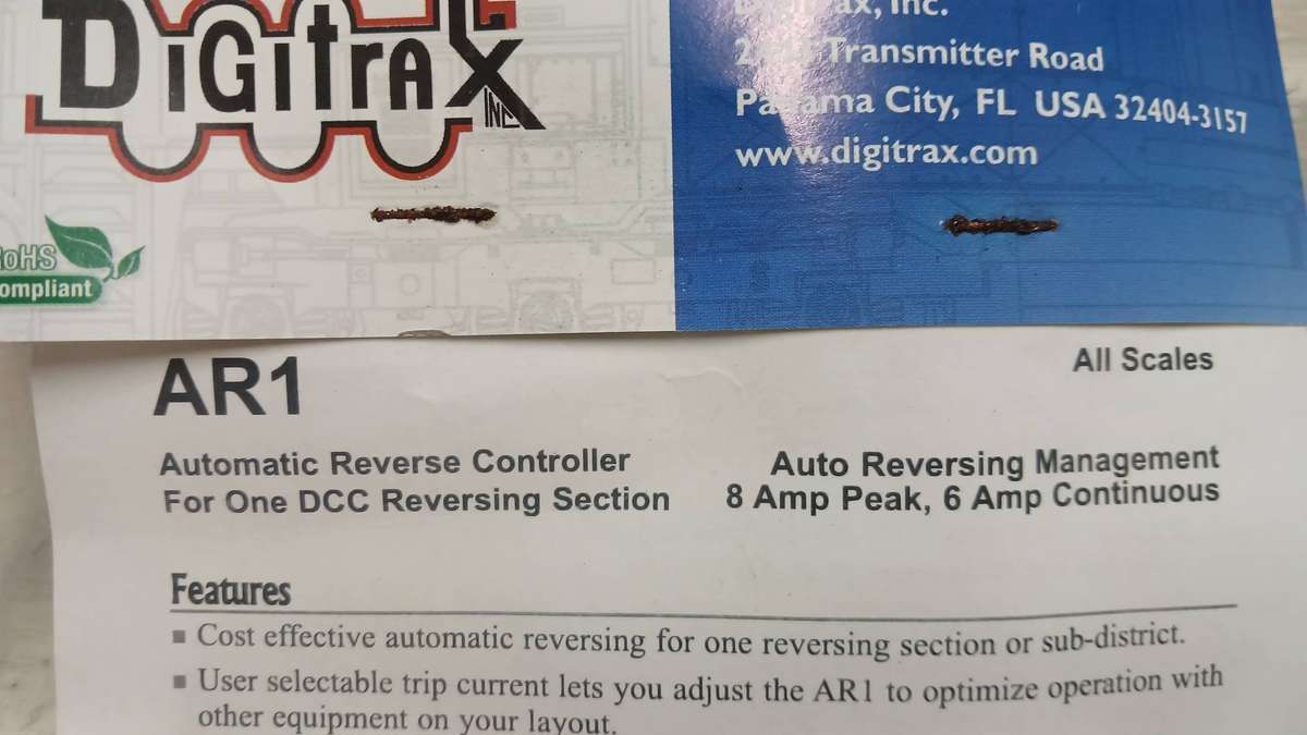 HO / OO SCALE - DIGITRAX - AR1 AUTO REVERSE CONTROLLER - BOXED