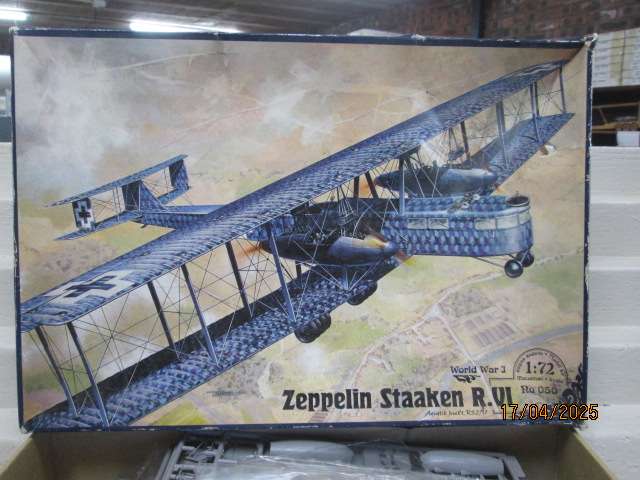 1:72 SCALE - RODEN - ZEPPELIN STAAKEN R.V1 MILITARY AEROPLANE - BOXED