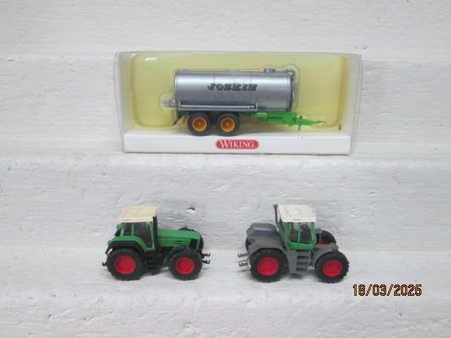 HO SCALE - WIKING - X2 LARGE TRACTORS + TRAILER