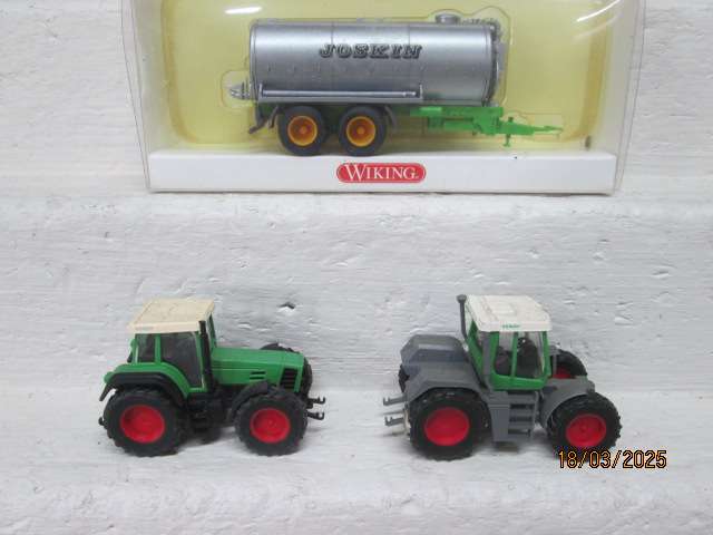 HO SCALE - WIKING - X2 LARGE TRACTORS + TRAILER