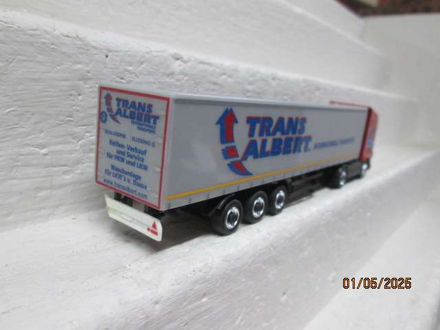 HO SCALE -HERPA - SCANNIA - TRUCK AND TRAILER - TRANS ALBERT