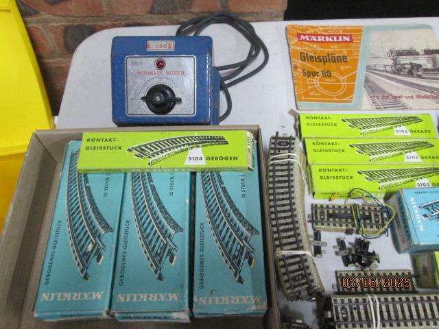 HO SCALE - MARKLIN -M TRACK - LARGE AMOUNT - MOSTLY BOXED