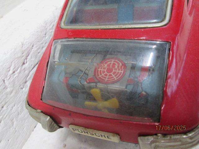 PORSCHE - VERY OLD TIN MODEL - BATTERY OPERATED
