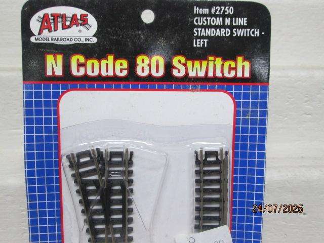 N SCALE - ATLAS - STANDARD LEFT HAND POINT - NO.2750 - BOXED