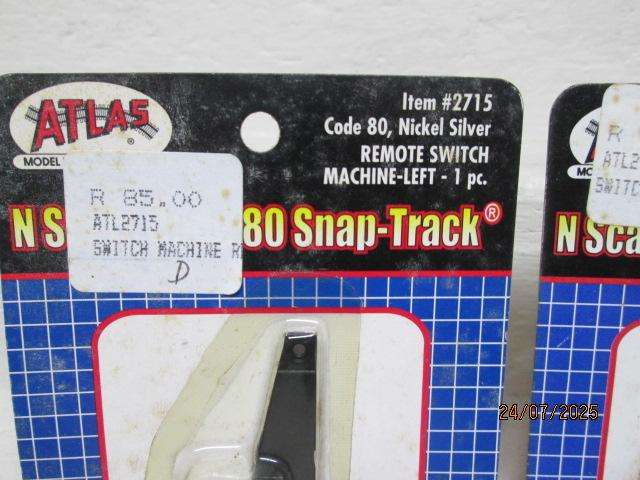 N SCALE - ATLAS - REMOTE SWITCHES - X2 - NO.2715 + 2716 - BOXED