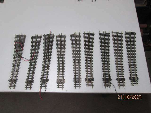 HO / OO SCALE - PECO - LARGE RADIUS POINTS - X8