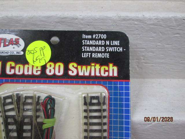 N SCALE - ATLAS - ELECTRIC LEFT HAND POINT  - BOXED