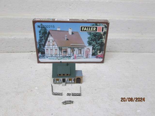 N SCALE - FALLER - TIMBERED HOUSE WITH GARAGE- BOXED