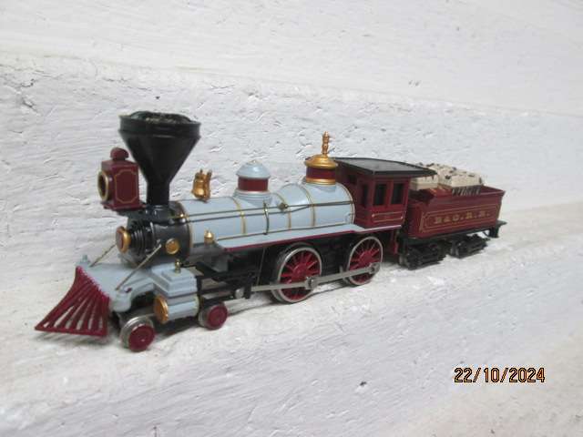 HO SCALE - BACHMANN - B&O.R.R 4-4-0 STEAM LOCOMOTIVE