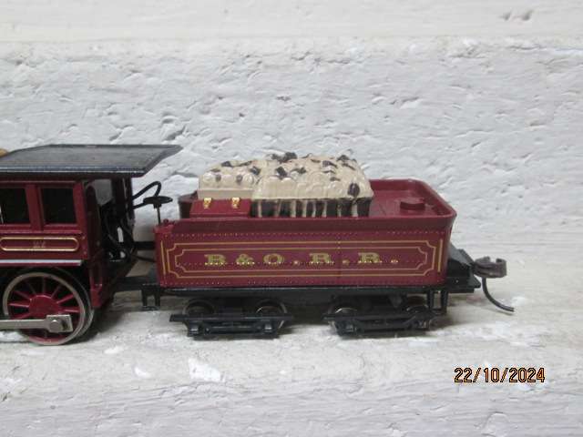 HO SCALE - BACHMANN - B&O.R.R 4-4-0 STEAM LOCOMOTIVE