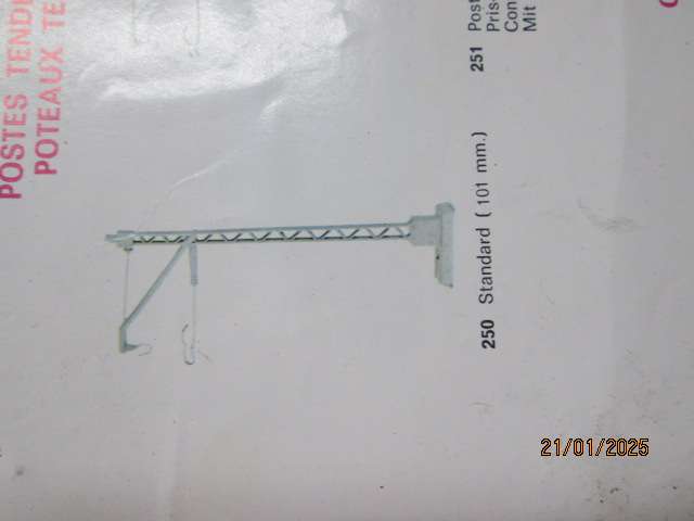 HO SCALE - ELECTROTREN - MAST POLE - NO.250