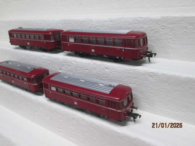 HO SCALE - FLEISCHMANN - RAILCAR SET + DUMMY SET - BOXED