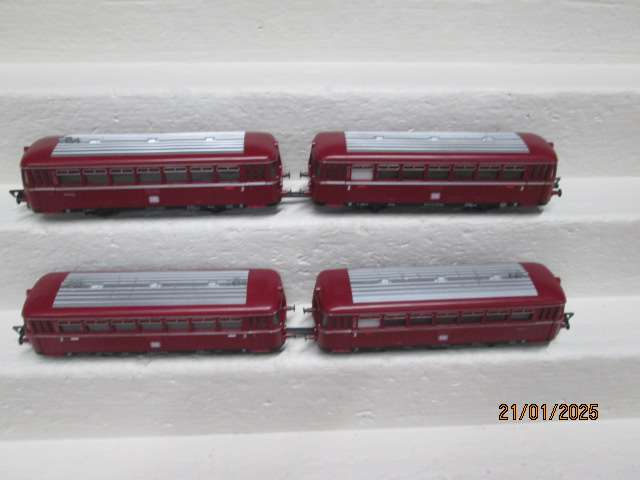 HO SCALE - FLEISCHMANN - RAILCAR SET + DUMMY SET - BOXED