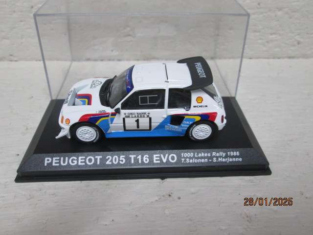DIE CAST 1:43 SCALE - RALLY CAR -  PEUGEOT 205 T16