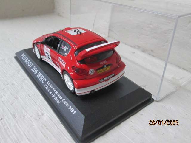 DIE CAST 1:43 SCALE - RALLY CAR -  PEUGEOT 206 WRC