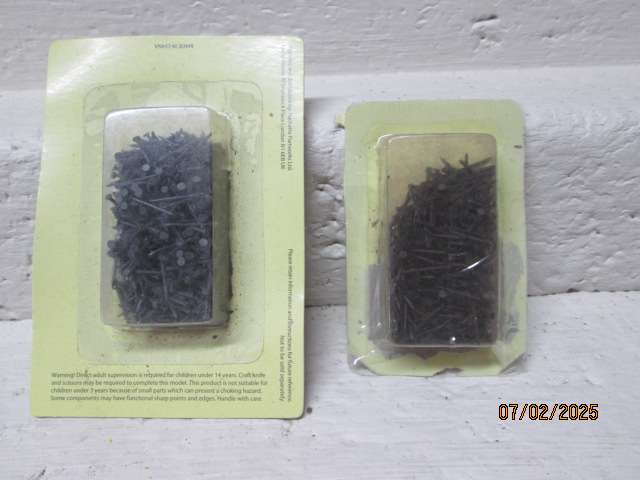 HO / OO SCALE - RAIL NAILS - X2 PACKETS