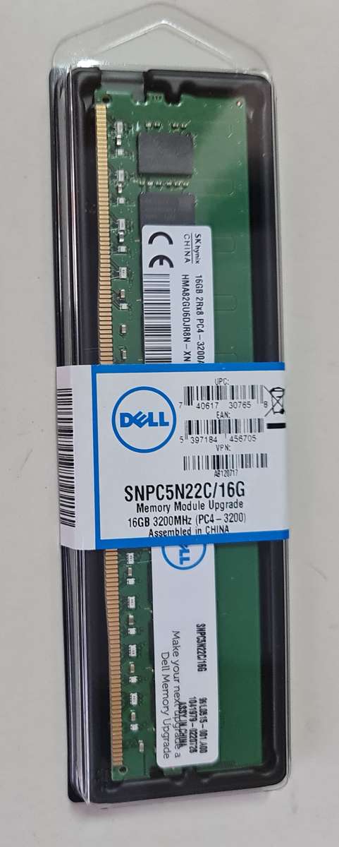 BRAND NEW SEALED - DESKTOP MEMORY - 16GB - DDR4 - 3200MHZ - DELL