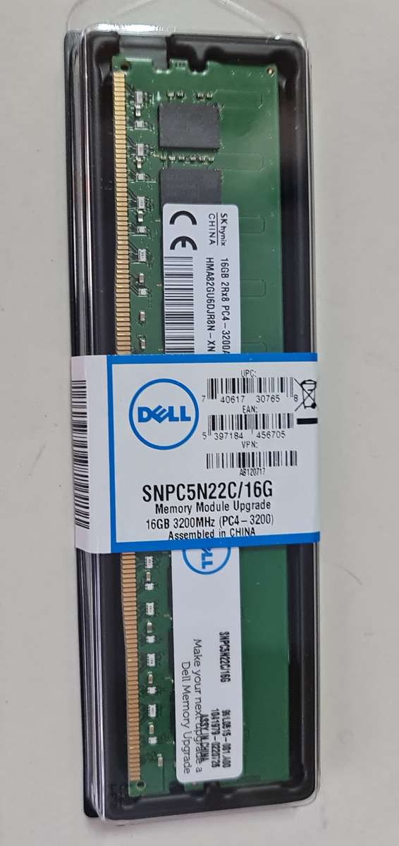 BRAND NEW SEALED - DESKTOP MEMORY - 16GB - DDR4 - 3200MHZ - DELL