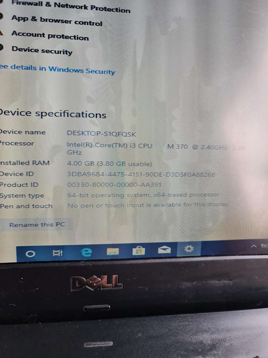 DELL VOSTRO - CORE i3 - 370 (1st Gen) - 4GB - 500GB - 14 INCH SCREEN