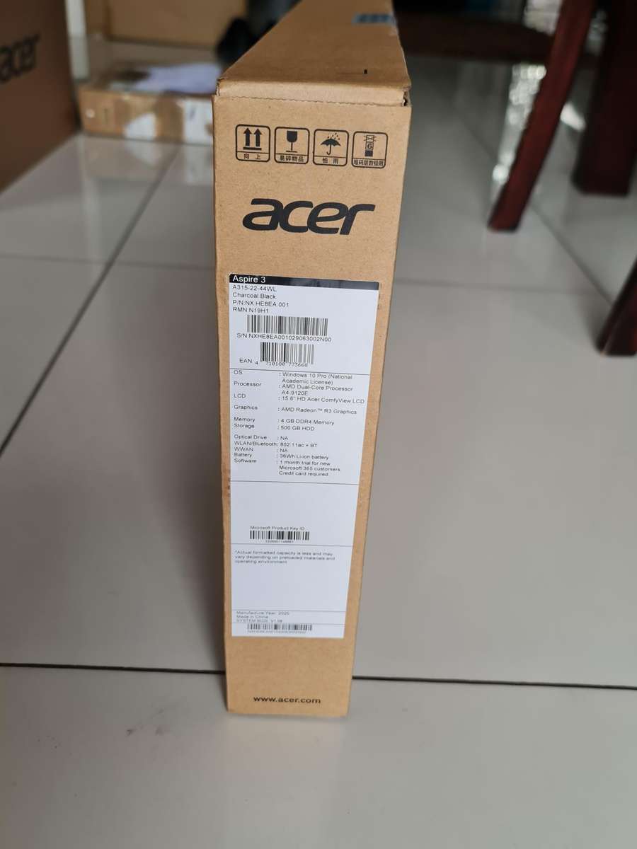 BRAND NEW SEALED - ACER ASPIRE 3 - AMD DUAL CORE - A4-9120E - 4GB - 500GB - AMD RADEON R3 GRAPHICS