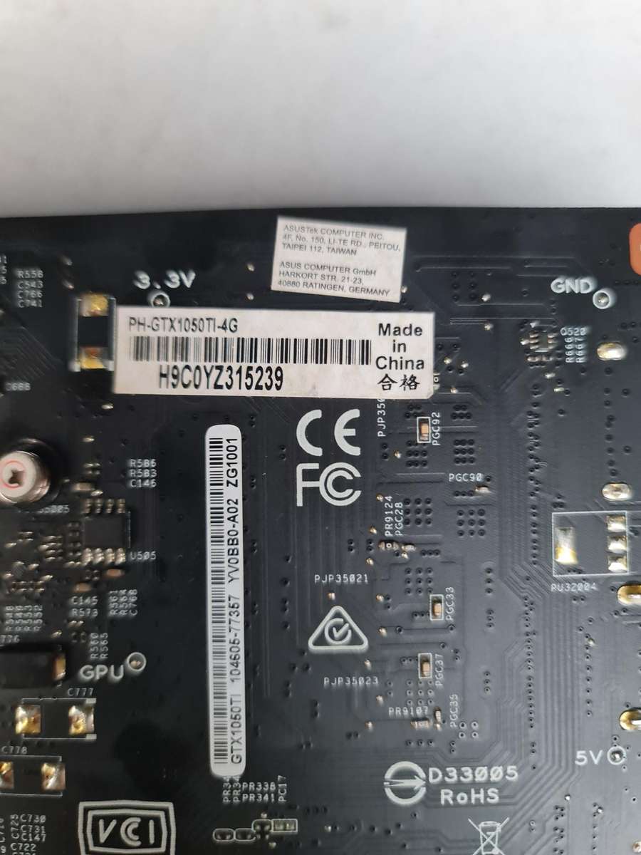 ASUS PH  - GTX 1050TI-4G - 4GB - GRAPHICS CARD - PLEASE READ