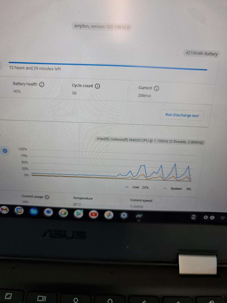 ASUS C214M FLIP CHROME BOOK - CELERON N4020 - 4GB - 32GB STORAGE - 11.6 INCH TOUCH SCREEN