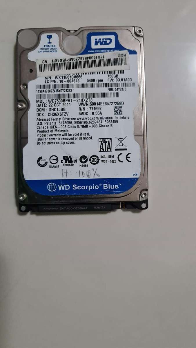 WESTERN DIGITAL 750GB - HARD DRIVE