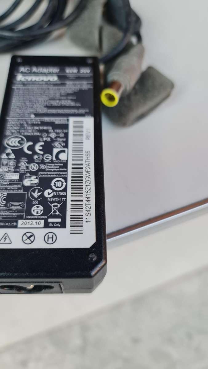 ORIGINAL LENOVO CHARGER - AS PER PIC - 20V - 3.25A - 65W - FULL WORKING CONDITION