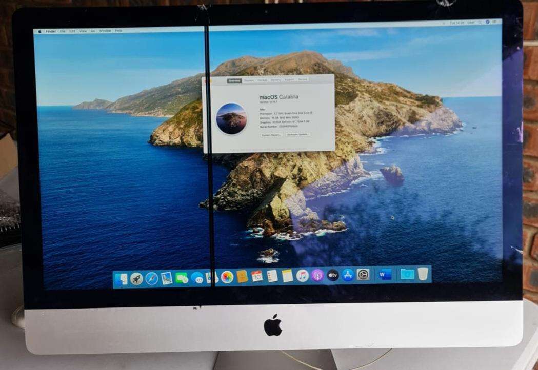 APPLE IMAC 27 INCH - LATE 2013 MODEL - 16GB MEMORY - 1TB HARD DRIVE - SLIM UNIT - CRACKED SCREEN