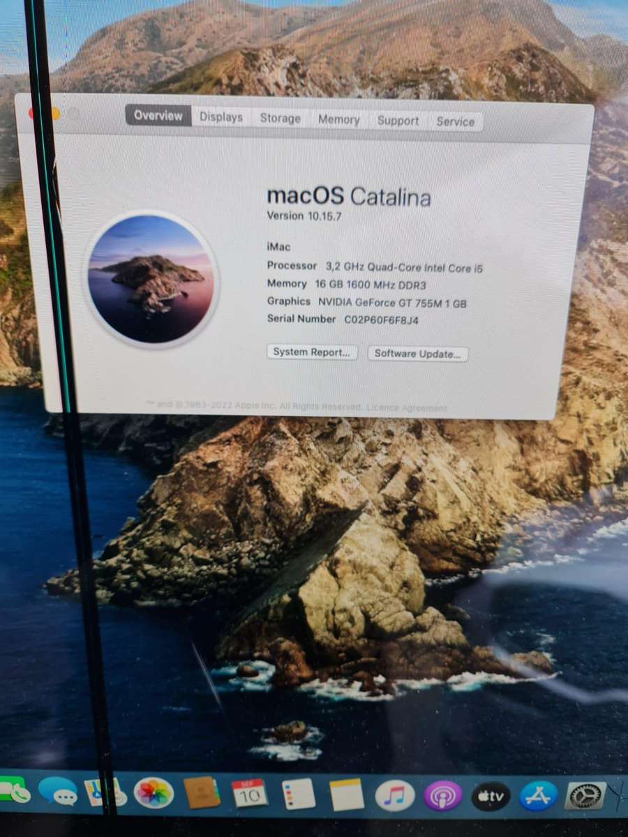 APPLE IMAC 27 INCH - LATE 2013 MODEL - 16GB MEMORY - 1TB HARD DRIVE - SLIM UNIT - CRACKED SCREEN