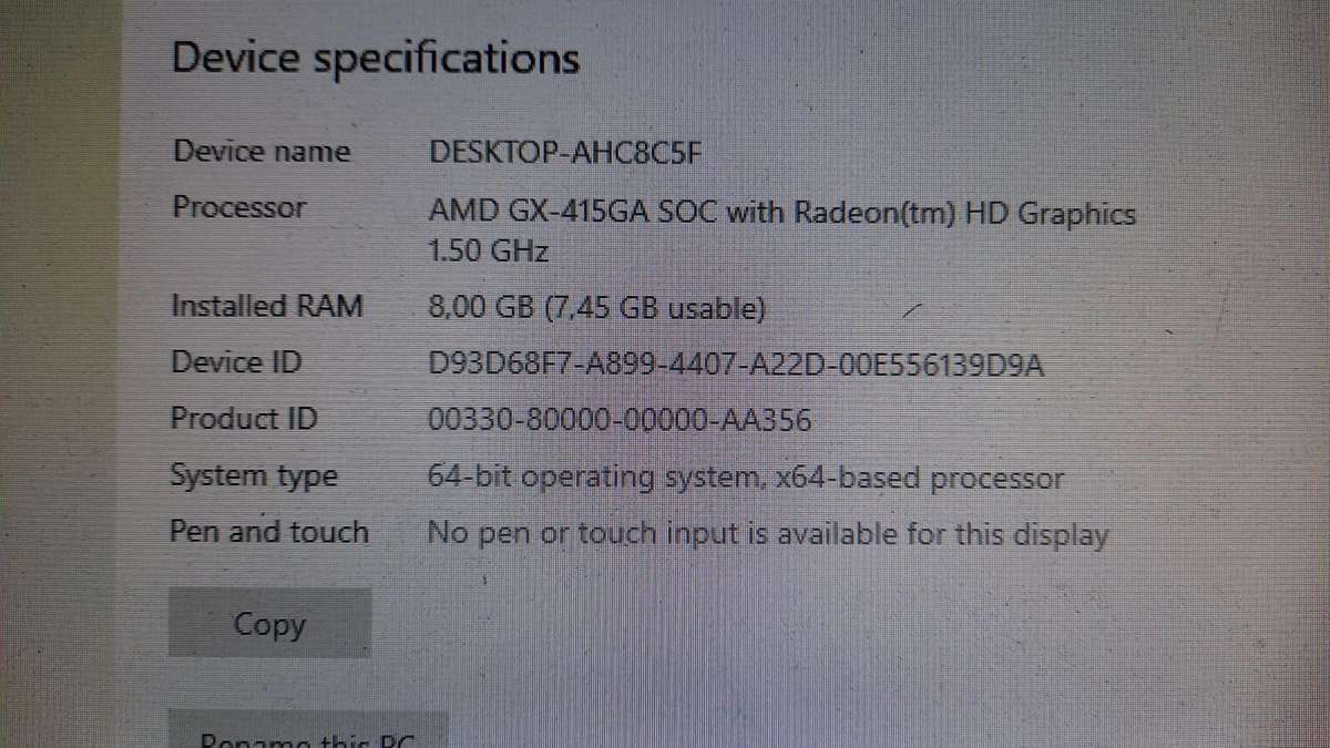 DELL WYSE - AMD GX-415GA SOC WITH RADEON HD GRAPHICS 1.50GHZ - 8GB - 32GB EMMC - WIN 10 INSTATLLED