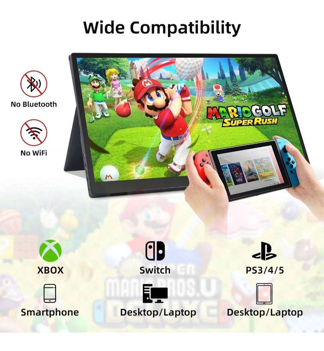 BRAND NEW - VIVID EDGE 15.6 INCH PORTAL SCREEN/MONITOR - INCLUDED VEGAN(PU) LEATHER CASE