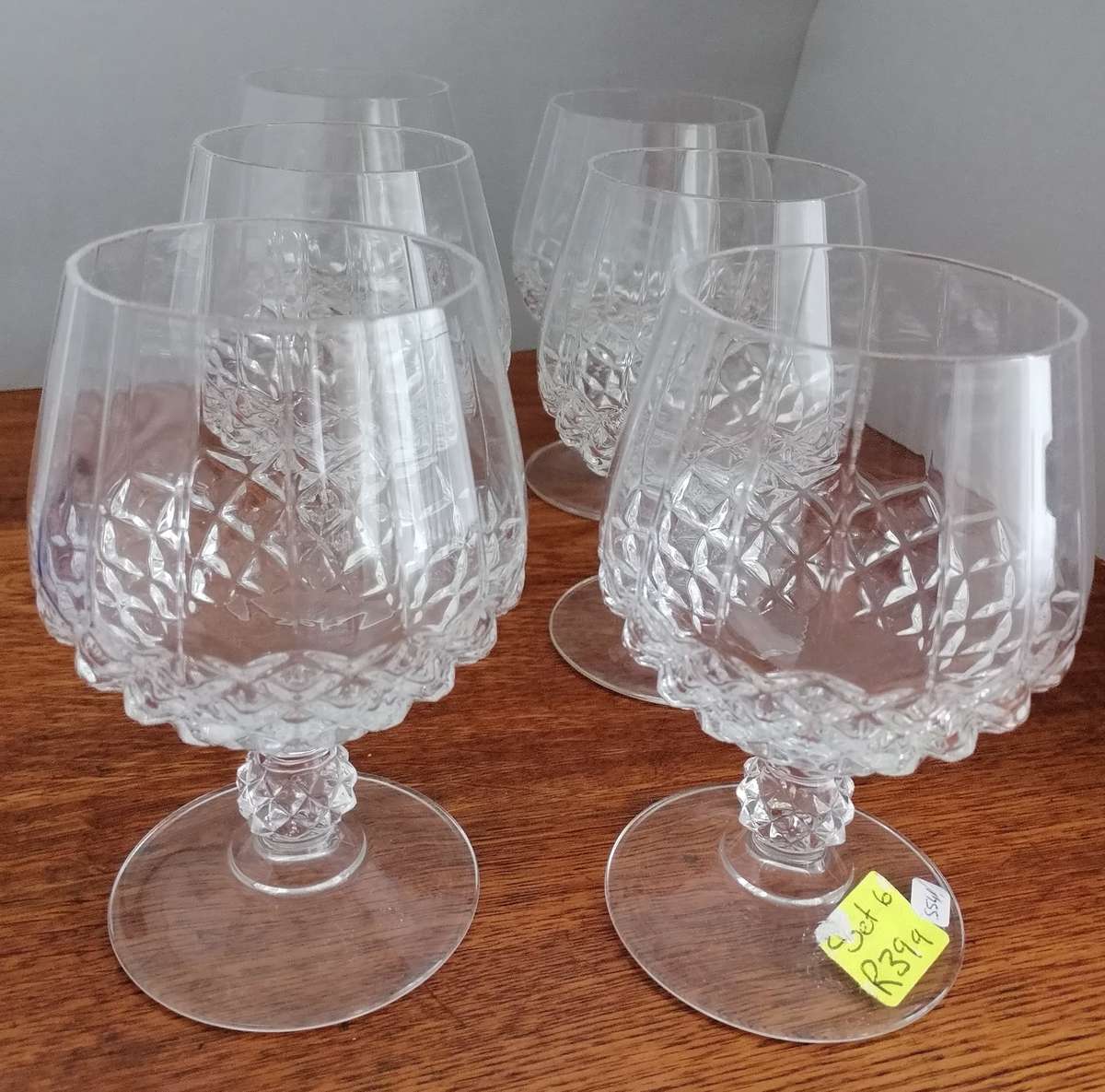 Cristal  Clear Brandy Longchamp Glasses