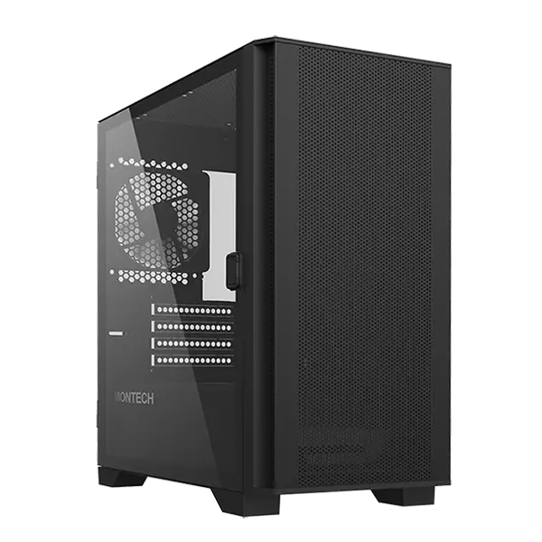 Montech AIR 100 Lite Tempered Glass Black Micro-ATX Mini Tower Desktop Chassis