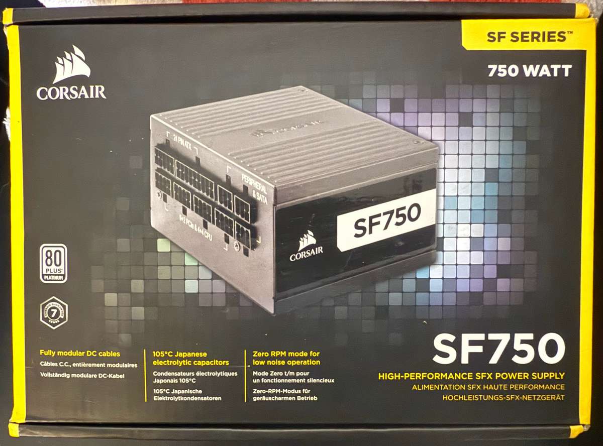 Corsair CP-9020186 SF750 750W 80 Plus Platinum Certified Fully Modular SFX Desktop Power Supply