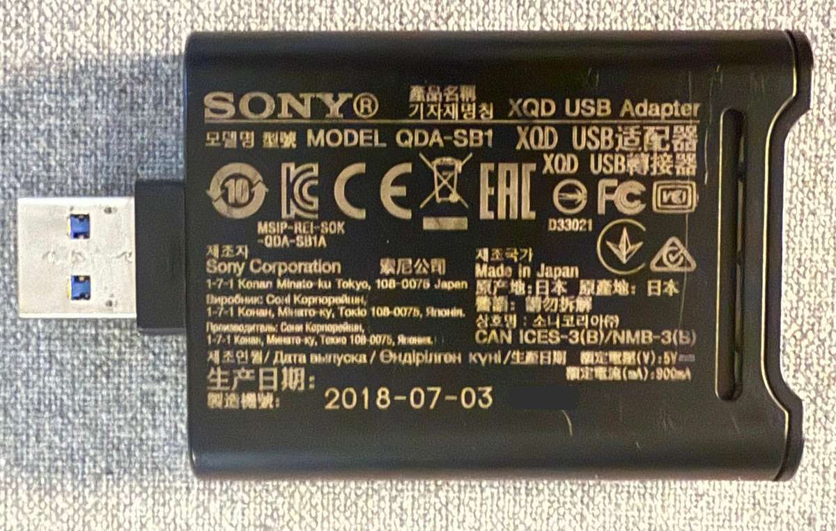 Sony QDA-SB1 XQD Card Reader