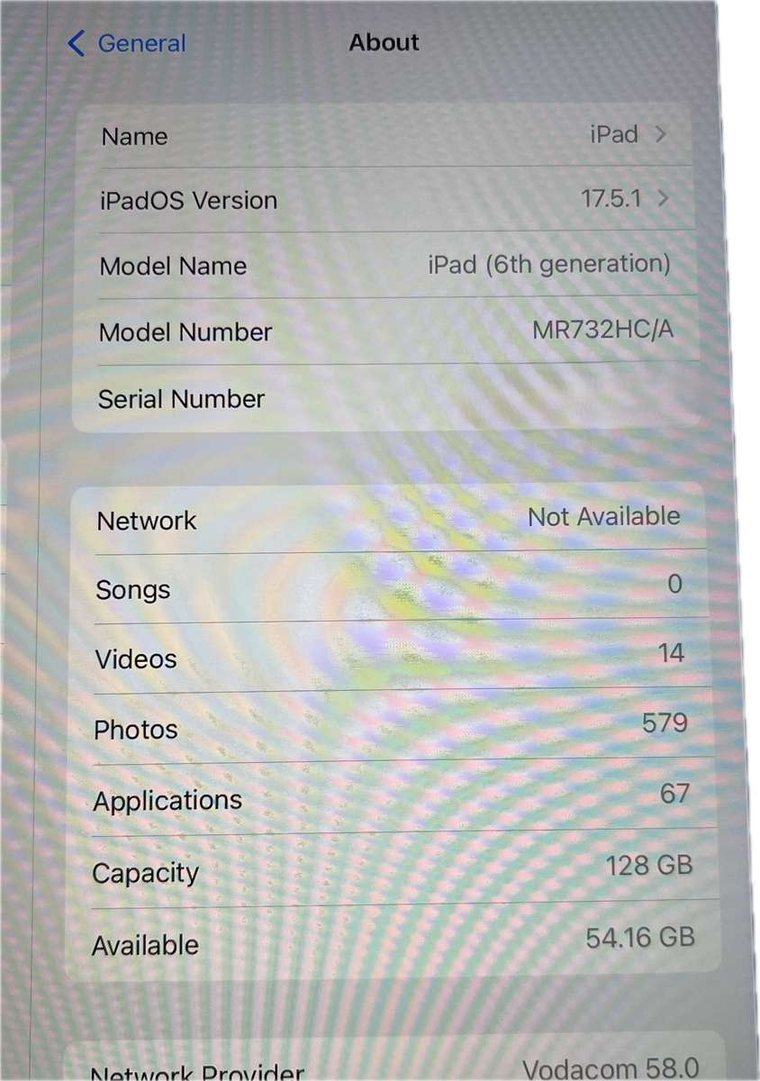 Ipad 6th Gen 128GB Wifi and Cellular