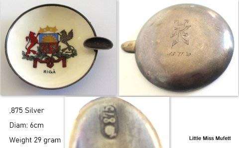 2 Hallmarked silver items and one ,875 silver item