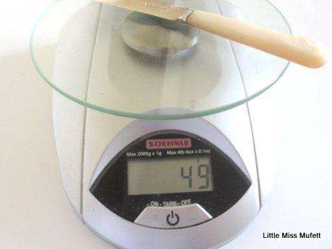 A Hallmarked silver  knife 1923 with a mother of pearl handle---R.F. Mosley and company