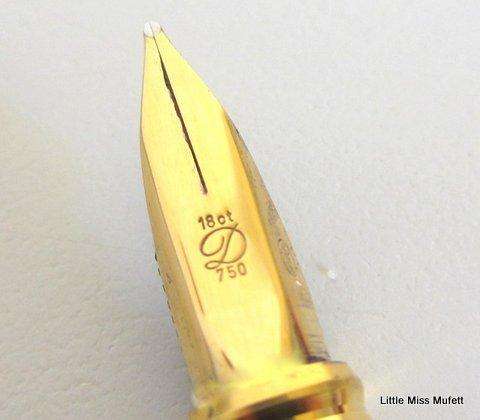 A Du Pont fountain pen with original booklets and guarantee card with  a set of cartridges