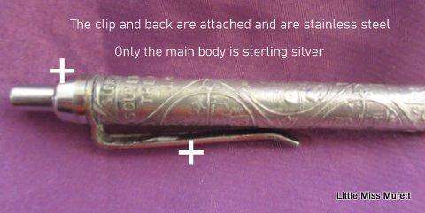 A STERLING SILVER BALLPOINT PEN