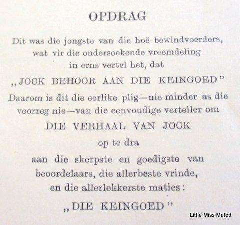 Jock Van Die Bosveld----First Afrikaans edition 1928
