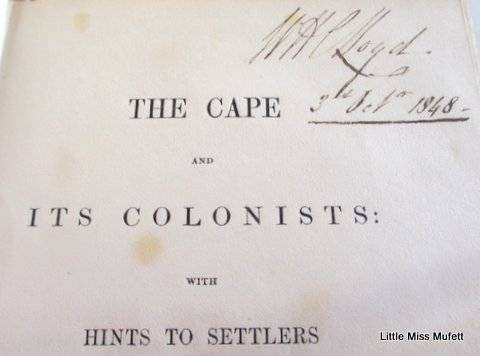 The Cape and its Colonists by George Nicholson 1848 - Africana History Book