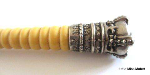 An Antique magnifier and letter opener