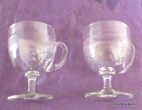 2 Woodstock glass custard cups--perfect